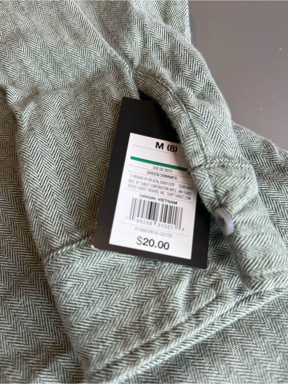 Target Kids Sage Ribbed Button-Front Shirt - Picture 7 of 8